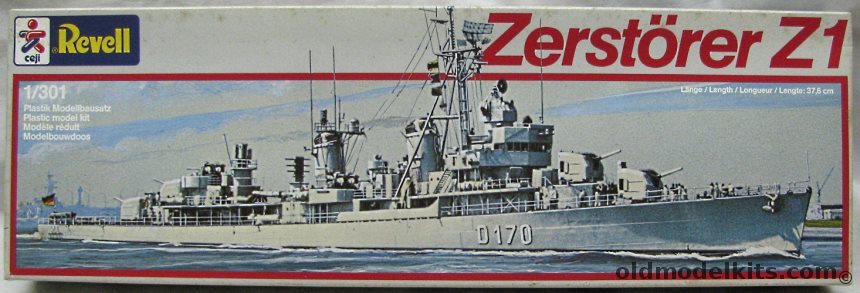 Revell 1/301 German Zerstorer Z1 (Destroyer Z1), 5035 plastic model kit